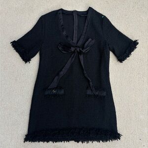 Black Zara women’s tweed dress size Medium